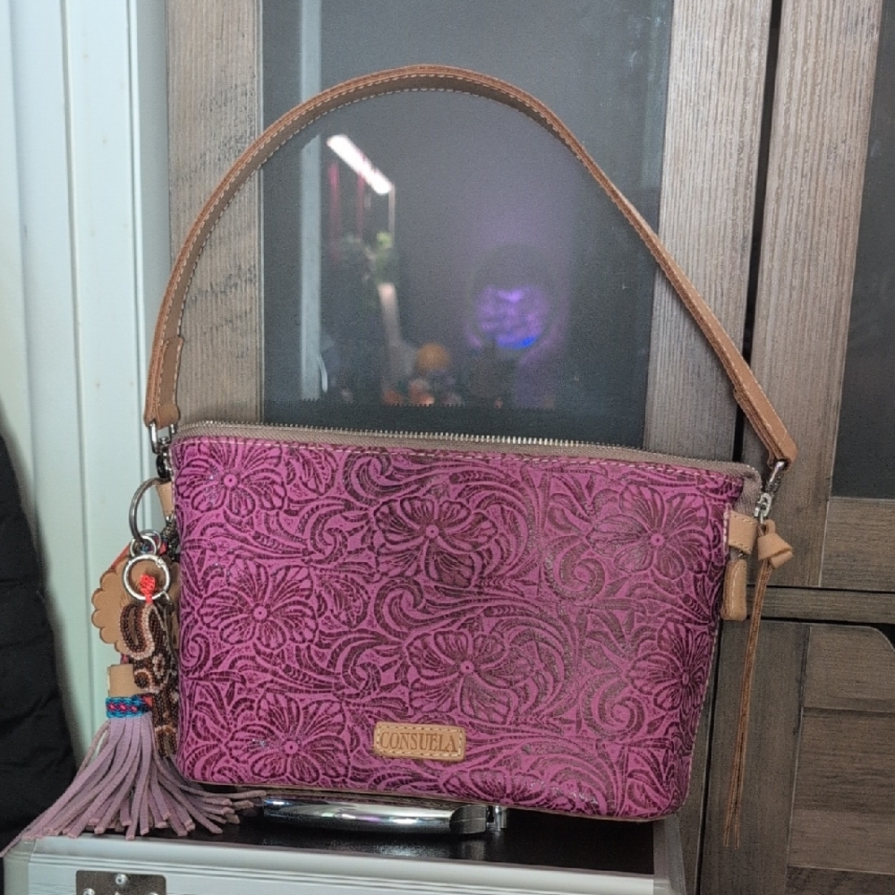 Consuela Pink Floral Shoulder Bag